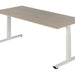 Bureau NPO Pro-Fit instelbaar 200x100cm wit frame eiken blad