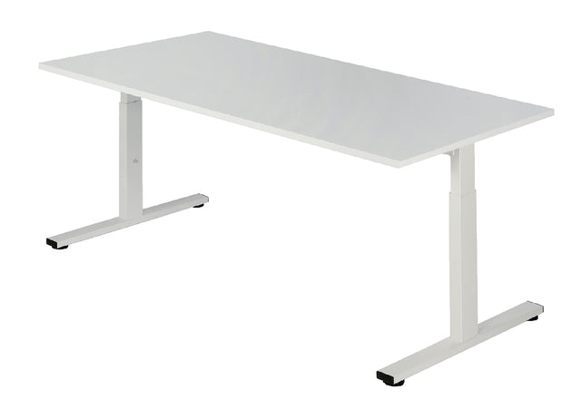 Bureau NPO Pro-Fit instelbaar 200x100cm wit frame wit blad