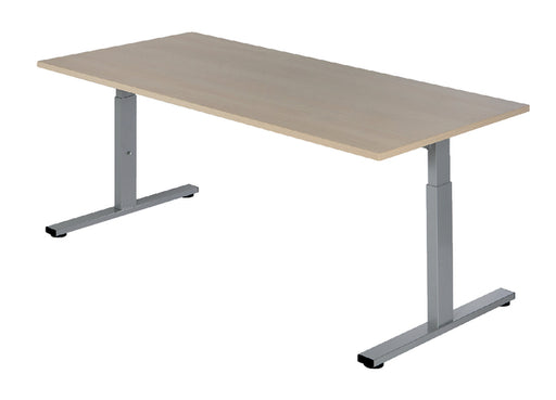 Bureau NPO Pro-Fit vast 200x100cm alu frame eiken blad