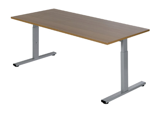 Bureau NPO Pro-Fit vast 200x100cm alu frame noten blad