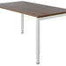 Bureau NPO Fyra instelbaar 200x100cm wit frame noten blad