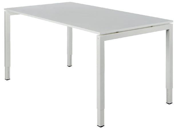 Bureau NPO Fyra instelbaar 200x100cm wit frame wit blad