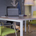Bureau NPO Fyra instelbaar 160x80cm wit frame noten blad