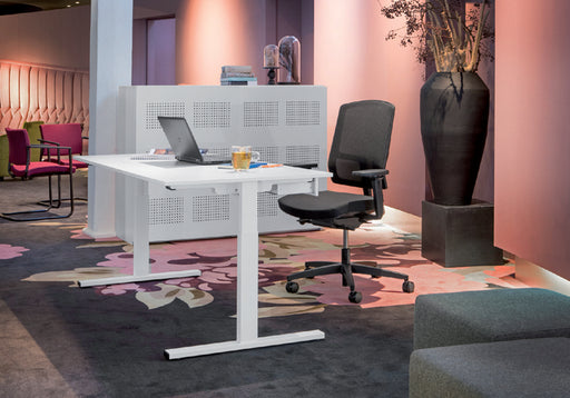 Bureau NPO Pro-Fit vast 180x80cm wit frame wit blad