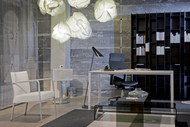 Bureau NPO Fyra vaste hoogte 200x100cm wit frame wit blad