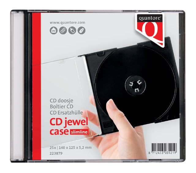 Cd doos Quantore jewelcase 10stuks leeg transparant