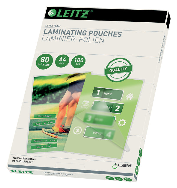 Lamineerhoes Leitz A4 2x80micron EVA 100stuks