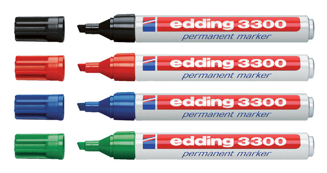 Viltstift edding 3300 schuin  blauw 1-5mm (per 10 stuks)