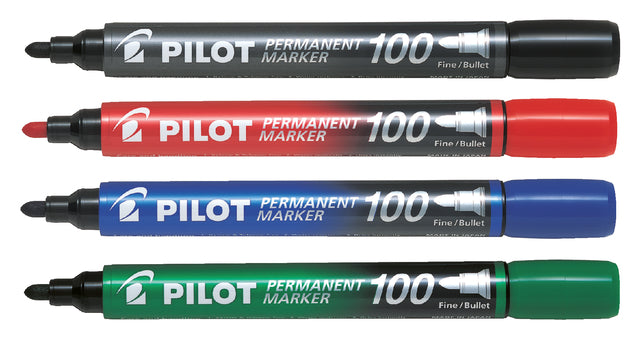 Viltstift PILOT SCA-100-B rond 1mm groen (per 12 stuks)