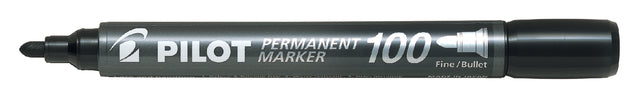 Viltstift PILOT SCA-100-B rond 1mm zwart (per 12 stuks)