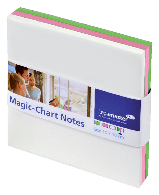 Magic-chart notes Legamaster 10x10cm assorti