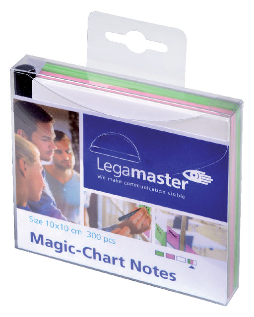 Magic-chart notes Legamaster 10x10cm assorti