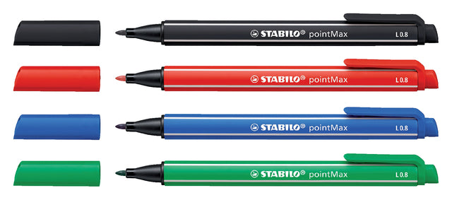 Viltstift STABILO pointmax 488/48 karmijn rood (per 10 stuks)