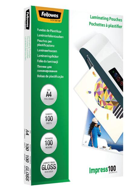 Lamineerhoes Fellowes A4 2x100micron 100stuks