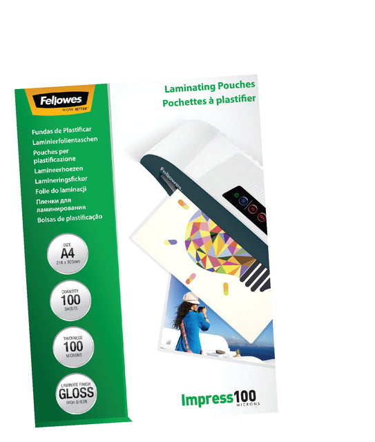 Lamineerhoes Fellowes A4 2x100micron 100stuks