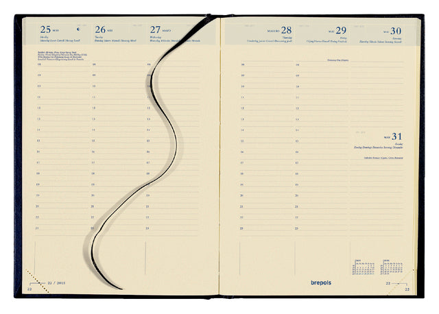 Agenda 2023 Brepols Bretime Lima 7dag/2pagina's 16maanden assorti zw brd bl