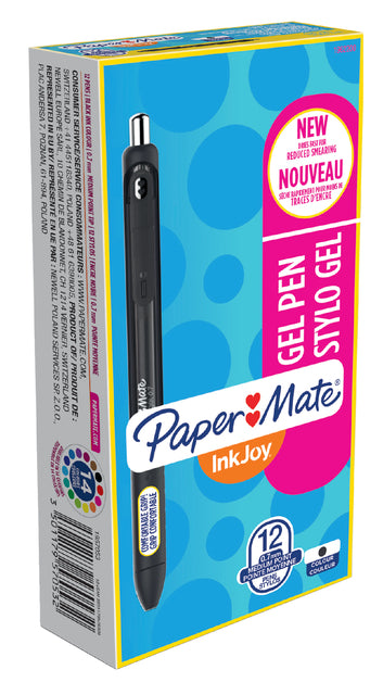 Gelschrijver Paper Mate Inkjoy zwart (per 12 stuks)