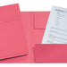 Dossiermap Esselte folio 3 kleppen manilla 275gr roze (per 50 stuks)
