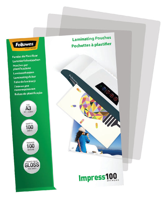 Lamineerhoes Fellowes A3 2x100micron 100stuks