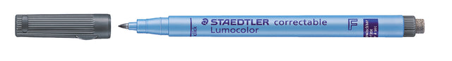 Viltstift Staedtler Lumocolor 305 non permanent correctable F zwart (per 10 stuks)