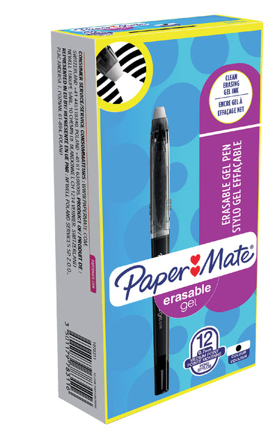 Gelschrijver Paper Mate Inkjoy Erasable blauw (per 12 stuks)