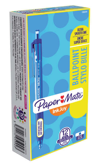 Balpen Paper Mate Inkjoy 300RT blauw medium (per 12 stuks)
