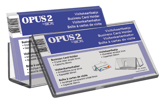Visitekaartenbak OPUS 2 bali met voorbeeldvenster acryl