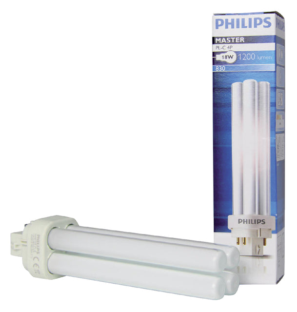 Spaarlamp Philips CorePro PL-C 4P 18W 1200 Lumen 830 warm wt