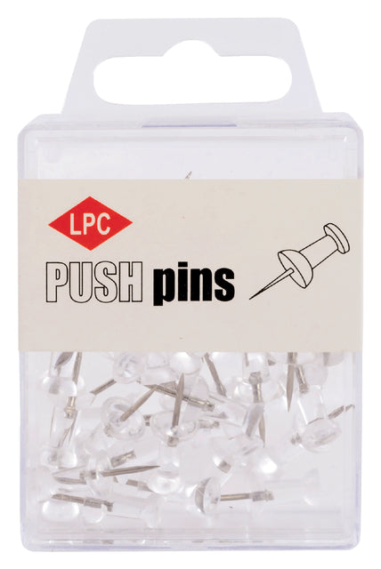 Push pins LPC 40stuks transparant