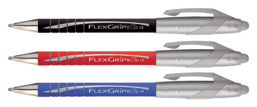 Balpen Paper Mate Flexgrip Elite rood breed (per 12 stuks)