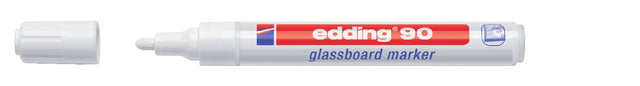 Viltstift edding 90 glasbord wit (per 10 stuks)