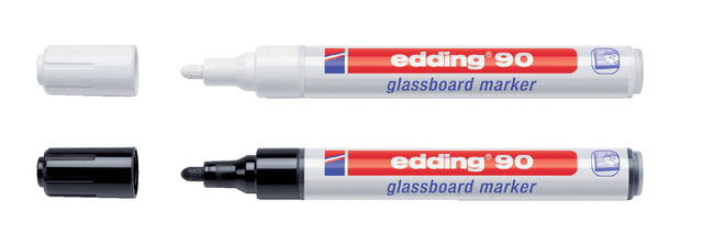 Viltstift edding 90 glasbord wit (per 10 stuks)