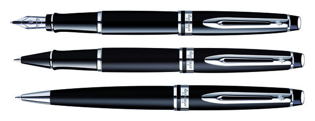 Vulpen Waterman Expert black lacquer CT fijn