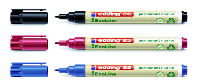 Viltstift edding 25 Ecoline rond 1mm blauw (per 10 stuks)