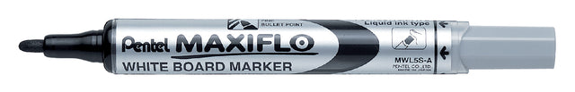 Viltstift Pentel MWL5 Maxiflo whiteboard zwart 1mm (per 12 stuks)