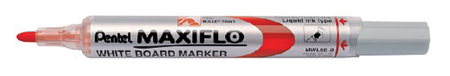 Viltstift Pentel MWL5 Maxiflo whiteboard rood 1mm (per 12 stuks)