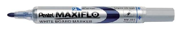 Viltstift Pentel MWL5 Maxiflo whiteboard blauw 1mm (per 12 stuks)