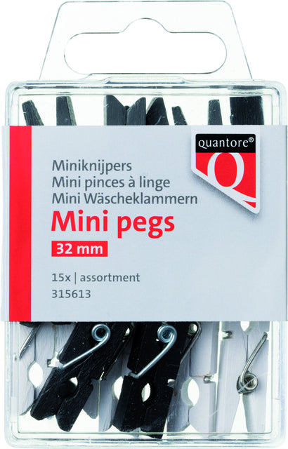 Miniknijper Quantore blister 34mm assorti (per 10 stuks)