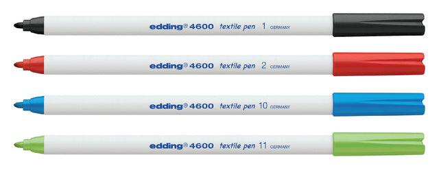 Viltstift edding 4600 textiel rond lichtblauw 1mm (per 10 stuks)