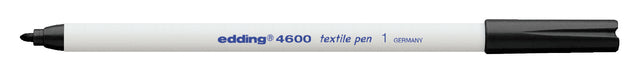 Viltstift edding 4600 textiel rond zwart 1mm (per 10 stuks)