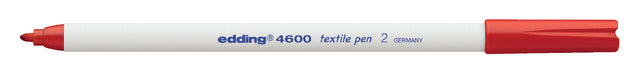 Viltstift edding 4600 textiel rond rood 1mm (per 10 stuks)