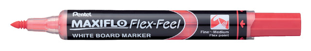 Viltstift Pentel MWL5SBF Maxiflo whiteboard rood 1-5mm (per 12 stuks)
