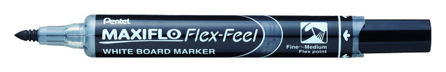Viltstift Pentel MWL5SBF Maxiflo whiteboard zwart 1-5mm (per 12 stuks)