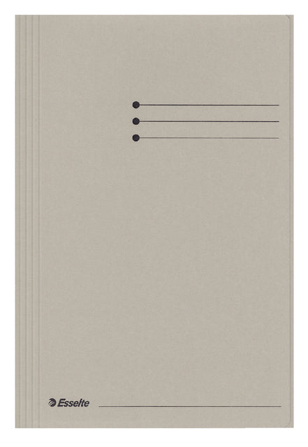 Dossiermap Esselte folio 3 kleppen manilla 275gr grijs (per 50 stuks)