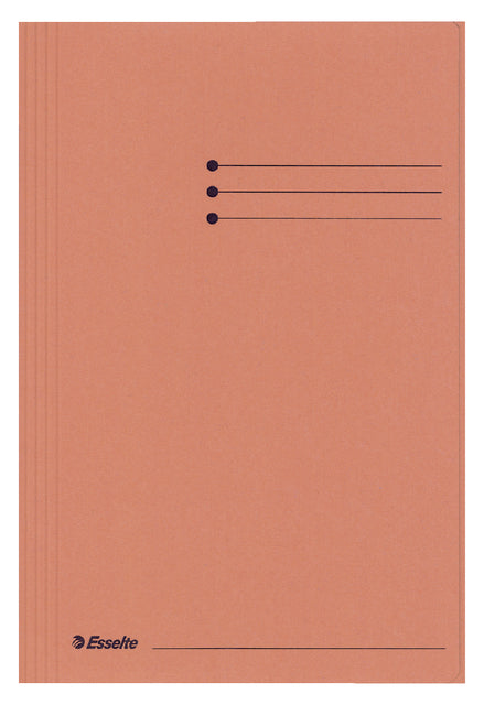 Dossiermap Esselte folio 3 kleppen manilla 275gr oranje (per 50 stuks)