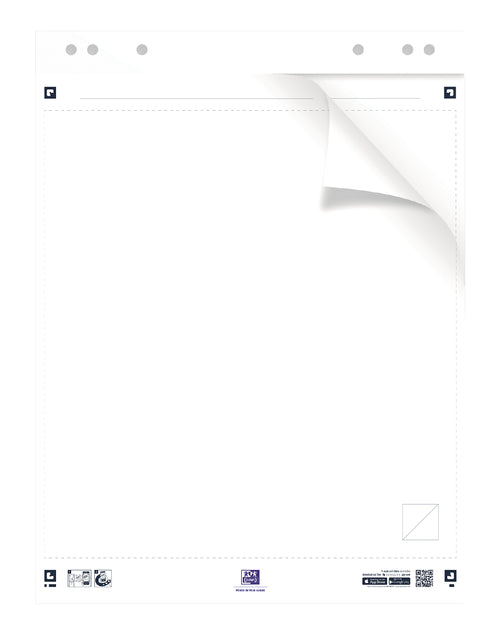 Flipoverpapier Oxford smart 60x80cm blanco 90gr 20v (per 3 stuks)