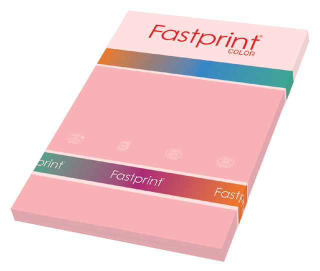 Kopieerpapier Fastprint A4 80gr lichtroze 100vel