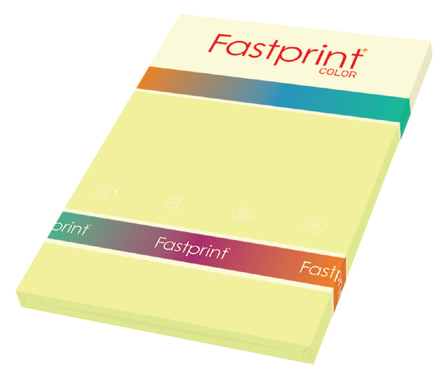 Kopieerpapier Fastprint A4 80gr kanariegeel 100vel