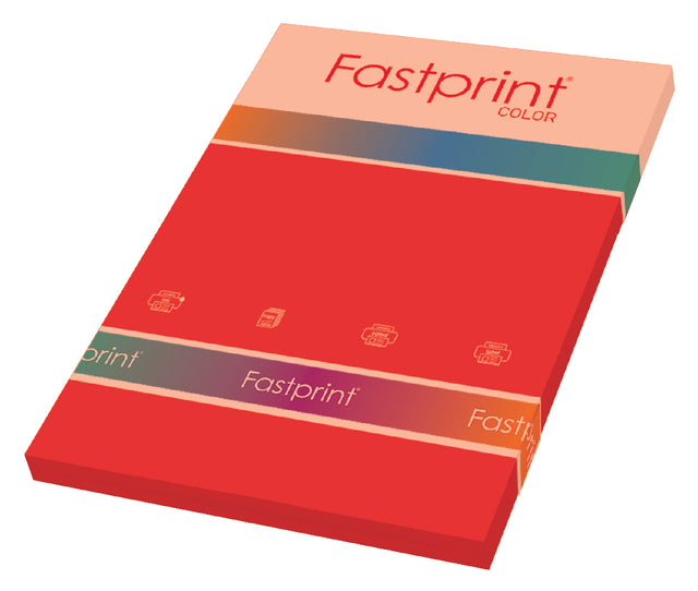 Kopieerpapier Fastprint A4 160gr felrood 50vel