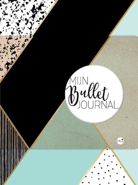 Bullet Journal mint & goud dots